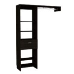 Dynamic Closet System, Five Open Shelves, One Drawer, One Metal Rod - Image 2