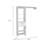 Dynamic Closet System, Five Open Shelves, One Drawer, One Metal Rod - Image 13