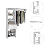 Dynamic Closet System, Five Open Shelves, One Drawer, One Metal Rod - Image 14