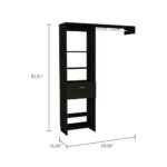 Dynamic Closet System, Five Open Shelves, One Drawer, One Metal Rod - Image 4