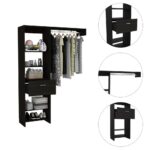 Dynamic Closet System, Five Open Shelves, One Drawer, One Metal Rod - Image 7