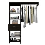 Dynamic Closet System, Five Open Shelves, One Drawer, One Metal Rod - Image 9