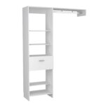 Dynamic Closet System, Five Open Shelves, One Drawer, One Metal Rod - Image 10