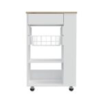 Rosemont Kitchen Cart, Two Open Shelves, Four Casters, One Drawer - Image 13