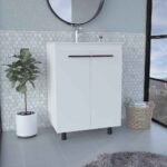 Dustin Free Standing Sink Cabinet, Four Legs, Double Door Cabinet, Two Shelves - Image 18