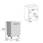 Dustin Free Standing Sink Cabinet, Four Legs, Double Door Cabinet, Two Shelves - Image 13