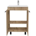 Dustin Free Standing Sink Cabinet, Four Legs, Double Door Cabinet, Two Shelves - Image 7