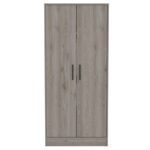 Darwin Armoire, Double Door Cabinets, Metal Rod, Metal Handle, Two Shelves, One Drawer - Image 14