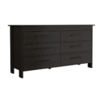 Paris Six Drawer Double Dresser, Four Legs, Superior Top - Image 5