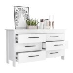 Paris Six Drawer Double Dresser, Four Legs, Superior Top - Image 22