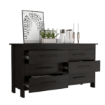 Paris Six Drawer Double Dresser, Four Legs, Superior Top - Image 9