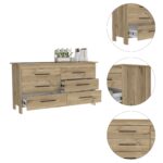 Paris Six Drawer Double Dresser, Four Legs, Superior Top - Image 16
