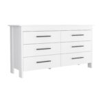 Paris Six Drawer Double Dresser, Four Legs, Superior Top - Image 18