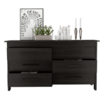 Paris Six Drawer Double Dresser, Four Legs, Superior Top - Image 11