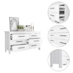 Paris Six Drawer Double Dresser, Four Legs, Superior Top - Image 21
