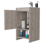 Braavos Bathroom Vanity, Sink, Two Shelves, Single Door Cabinet - Image 15