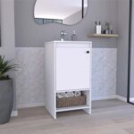 Braavos Bathroom Vanity, Sink, Two Shelves, Single Door Cabinet - Image 2