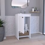 Braavos Bathroom Vanity, Sink, Two Shelves, Single Door Cabinet - Image 4