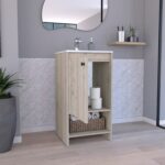 Braavos Bathroom Vanity, Sink, Two Shelves, Single Door Cabinet - Image 11