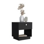 Macon Single Drawer Nightstand with Open Storage Shelf - Image 3