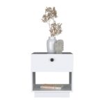 Macon Single Drawer Nightstand with Open Storage Shelf - Image 12