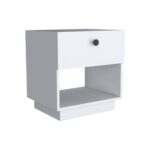 Macon Single Drawer Nightstand with Open Storage Shelf - Image 14