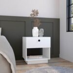 Macon Single Drawer Nightstand with Open Storage Shelf - Image 8