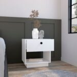 Macon Single Drawer Nightstand with Open Storage Shelf - Image 10