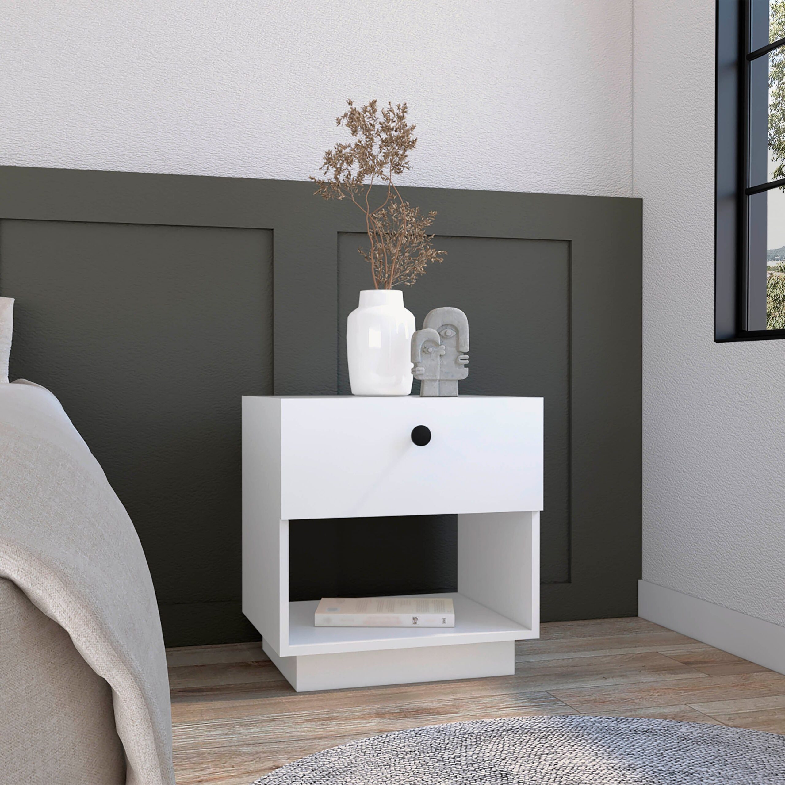 d01027rir7x.jpg Macon Single Drawer Nightstand with Open Storage Shelf - Image 1