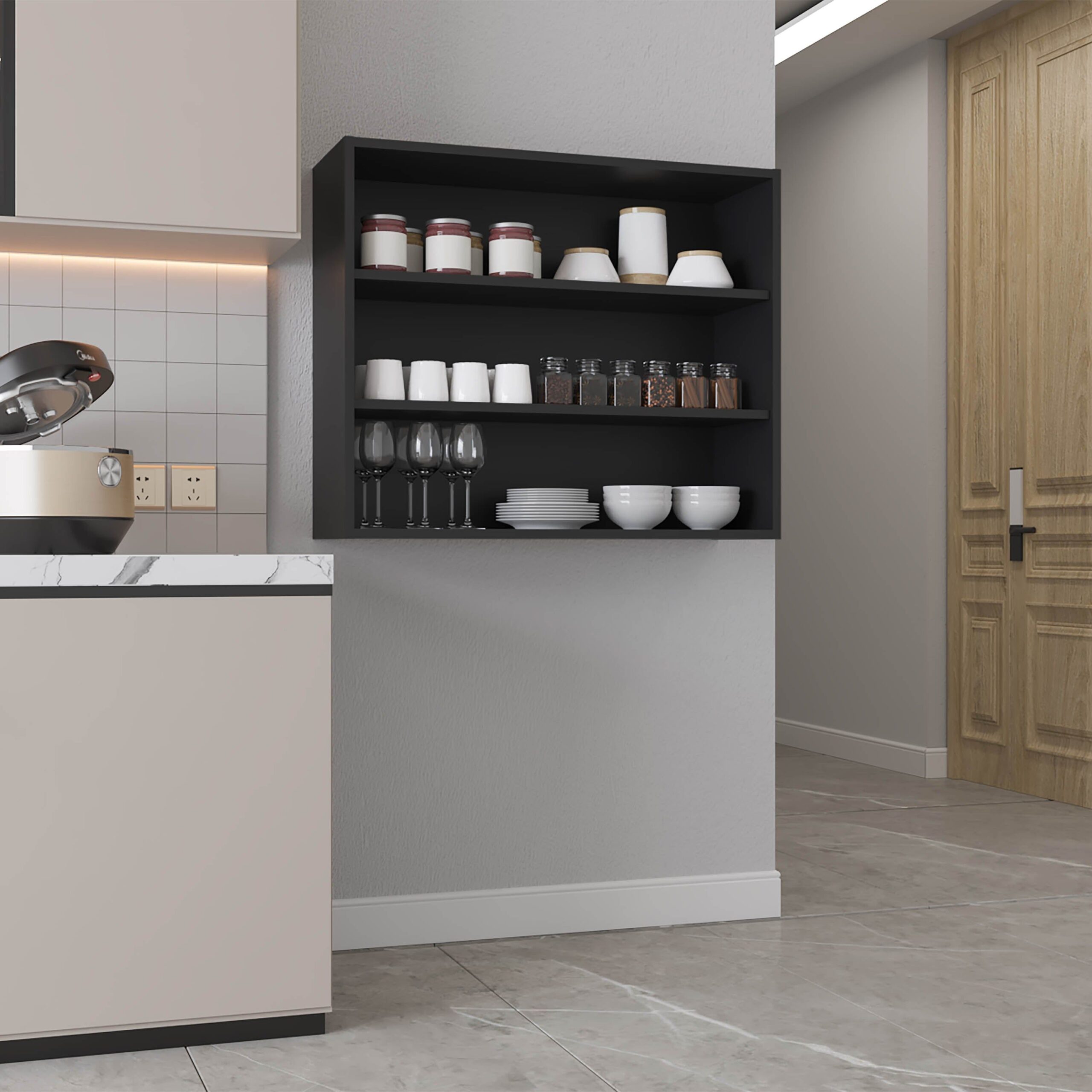 d01027rj8v8.jpg Ida Wall Shelf, 3 Shelves - Image 1