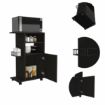 Opal Kitchen Cart, Single Door Cabinet, Four Casters - Image 6