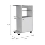 Opal Kitchen Cart, Single Door Cabinet, Four Casters - Image 17