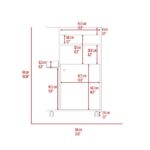 Opal Kitchen Cart, Single Door Cabinet, Four Casters - Image 20