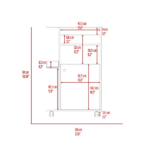 Opal Kitchen Cart, Single Door Cabinet, Four Casters - Image 10