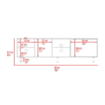 Conquest Tv Stand for TV´s, Four Open Shelves, Five Legs - Image 9