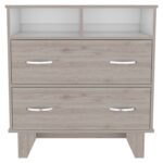 Stamford Two Drawer Dresser, Four Legs, Two Open Shelves, Superior Top - Image 13
