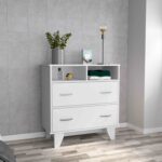 Stamford Two Drawer Dresser, Four Legs, Two Open Shelves, Superior Top - Image 19
