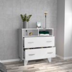 Stamford Two Drawer Dresser, Four Legs, Two Open Shelves, Superior Top - Image 20