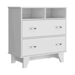 Stamford Two Drawer Dresser, Four Legs, Two Open Shelves, Superior Top - Image 21