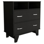 Stamford Two Drawer Dresser, Four Legs, Two Open Shelves, Superior Top - Image 4