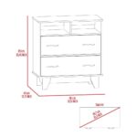 Stamford Two Drawer Dresser, Four Legs, Two Open Shelves, Superior Top - Image 5