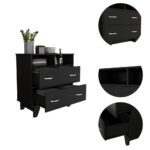 Stamford Two Drawer Dresser, Four Legs, Two Open Shelves, Superior Top - Image 6