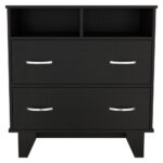 Stamford Two Drawer Dresser, Four Legs, Two Open Shelves, Superior Top - Image 7