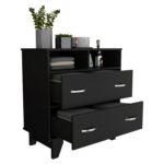 Stamford Two Drawer Dresser, Four Legs, Two Open Shelves, Superior Top - Image 9