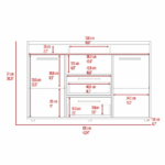 Hart Sideboard Double Door Cabinet, One Open Shelf - Image 9