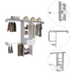 Brisk Closet System, One Drawer, Three Metal Rods, Five Open Shelves - Image 14