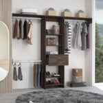 Brisk Closet System, One Drawer, Three Metal Rods, Five Open Shelves - Image 19