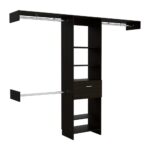 Brisk Closet System, One Drawer, Three Metal Rods, Five Open Shelves - Image 4