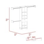 Brisk Closet System, One Drawer, Three Metal Rods, Five Open Shelves - Image 5
