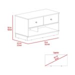 Uranus Storage Bench, Two Drawers, Two Open Shelves - Image 5
